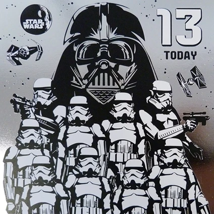 Star Wars Greeting Cards - 160 X 160 Mm - Star Wars - Age 13 - Blank Inside - SW534 3 Star Wars Greeting Cards - 160 X 160 Mm - Star Wars - Age 13 - Blank Inside - SW534