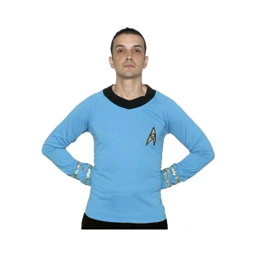 Star Trek Adult Costumes - Classic Spock Blue Shirt 3 Star Trek Adult Costumes - Classic Spock Blue Shirt
