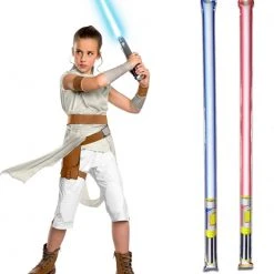 Star Wars Costume Child - The Rise Of Skywalker - Rey - WITH X2 FREE LIGHTSABERS