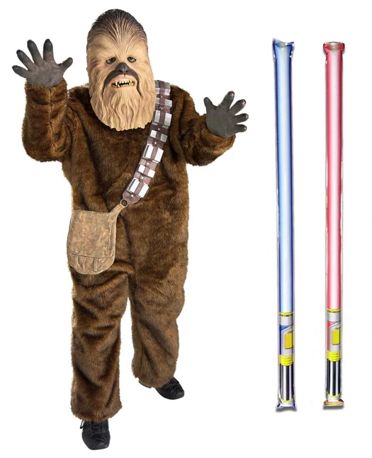 Star Wars Costume Deluxe Child - Chewbacca - WITH X2 FREE LIGHTSABERS 3 Star Wars Costume Deluxe Child - Chewbacca - WITH X2 FREE LIGHTSABERS
