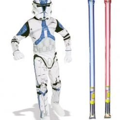 Star Wars Costume Basic Child - Clone Trooper Episode 3 - WITH X2 FREE LIGHTSABERS