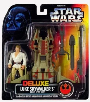 Star Wars Playsets - Deluxe Luke Skywalker With Desert Sport Skiff 3 Star Wars Playsets - Deluxe Luke Skywalker With Desert Sport Skiff