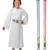 Star Wars Costume Child Basic Princess Leia - WITH X2 FREE LIGHTSABERS 2 Star Wars Costume Child Basic Princess Leia - WITH X2 FREE LIGHTSABERS -jedi-robe Sales Store 312151327