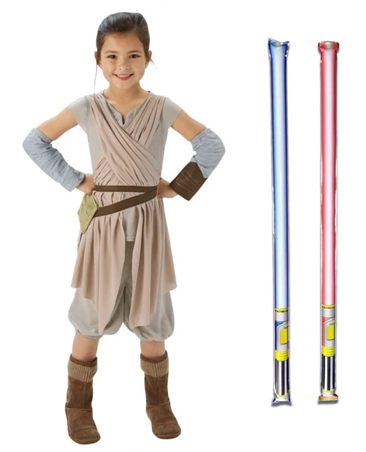 Star Wars Costume Deluxe Child - Rey The Force Awakens - WITH X2 FREE LIGHTSABERS 3 Star Wars Costume Deluxe Child - Rey The Force Awakens - WITH X2 FREE LIGHTSABERS