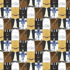 Star Wars Gift Wrap And Tags - Character Squares