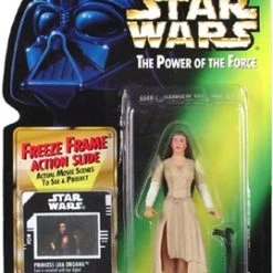 Star Wars Action Figure - Princess Leia Organa In Ewok Celebration Outfit - Freeze Frame Action Slide