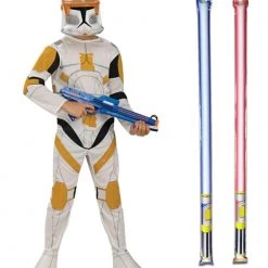 Star Wars Costume Basic Child - Clone Trooper Commander Cody - WITH X2 FREE LIGHTSABERS