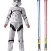 Star Wars Costume Deluxe Child - Stormtrooper - WITH X2 FREE LIGHTSABERS -jedi-robe Sales Store 942655716
