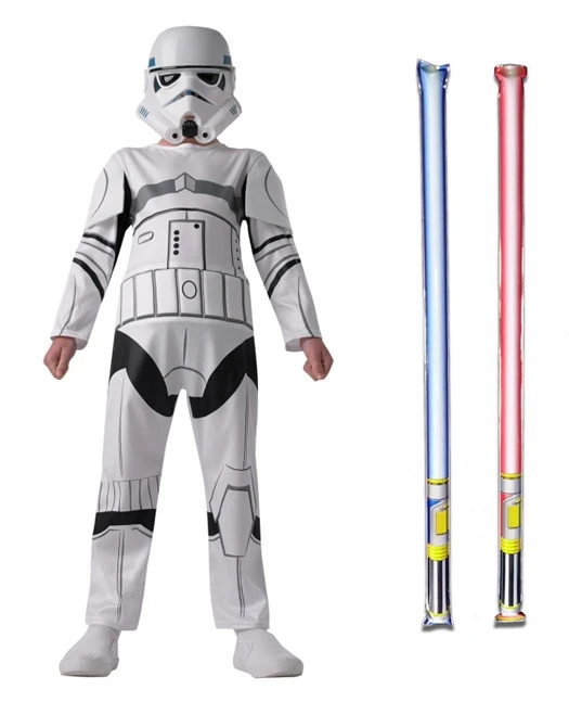 Star Wars Costume Deluxe Child - Stormtrooper - WITH X2 FREE LIGHTSABERS 3 Star Wars Costume Deluxe Child - Stormtrooper - WITH X2 FREE LIGHTSABERS